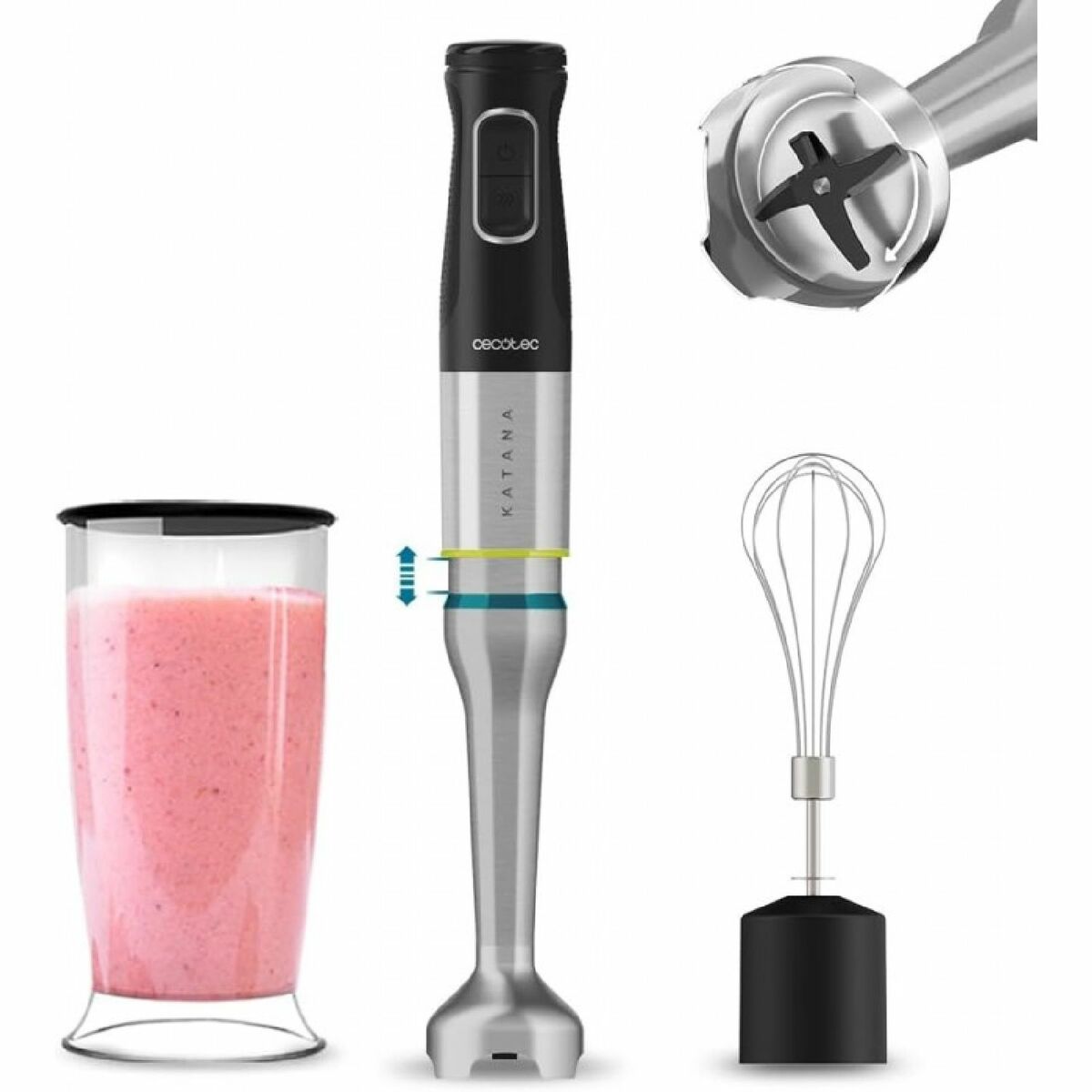 Hand-held Blender Cecotec Katana 12 Cream B Black