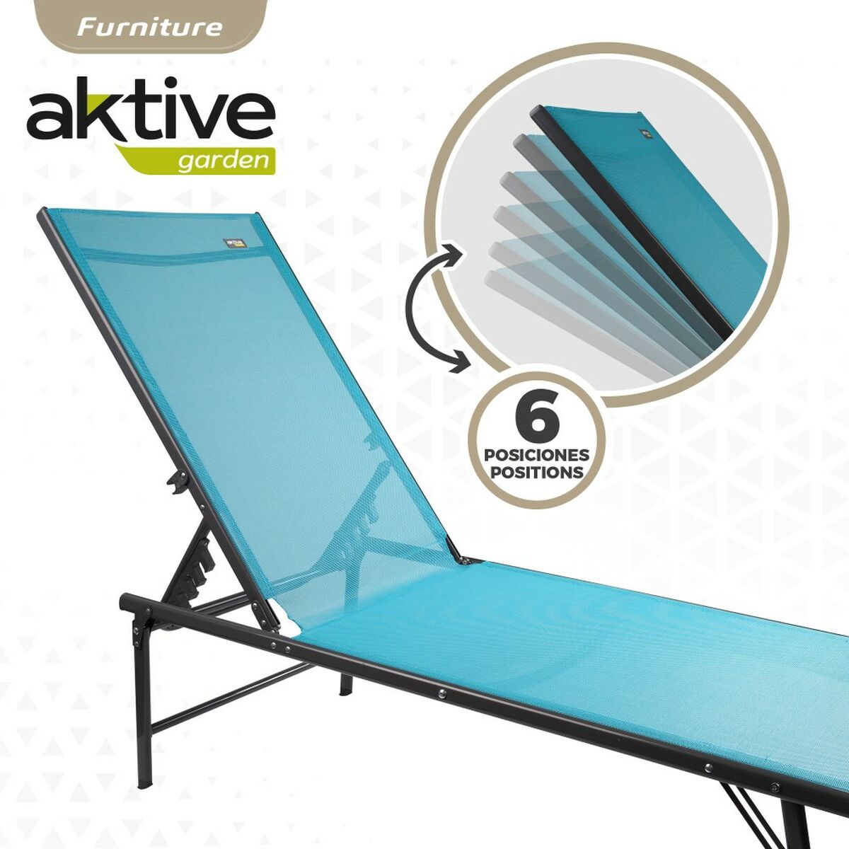 Aktive - Hammock, Blue 180 x 35 x 49 cm (2 Units)