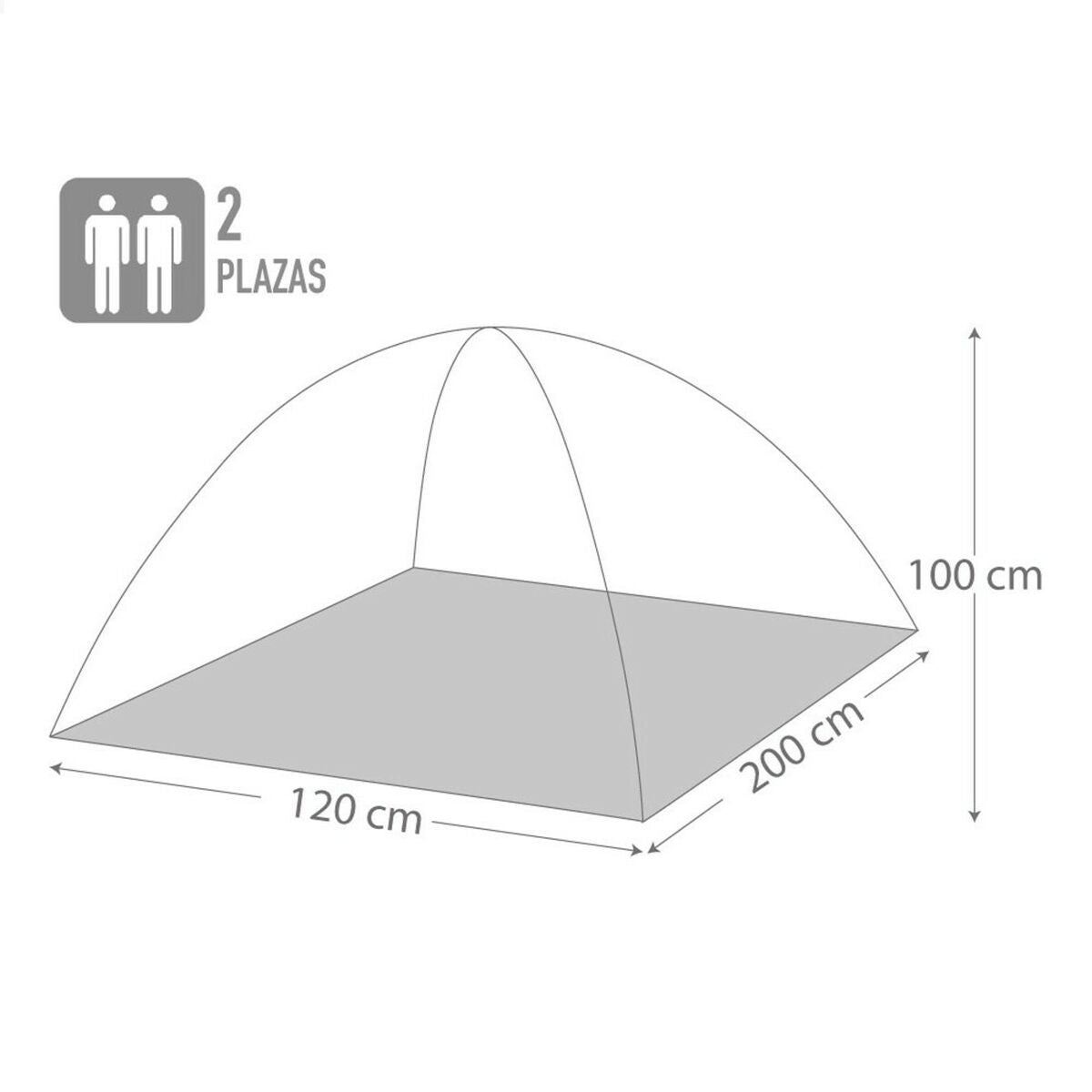 Aktive - Tent 2 persons 120 x 100 x 200 cm (6 Units)