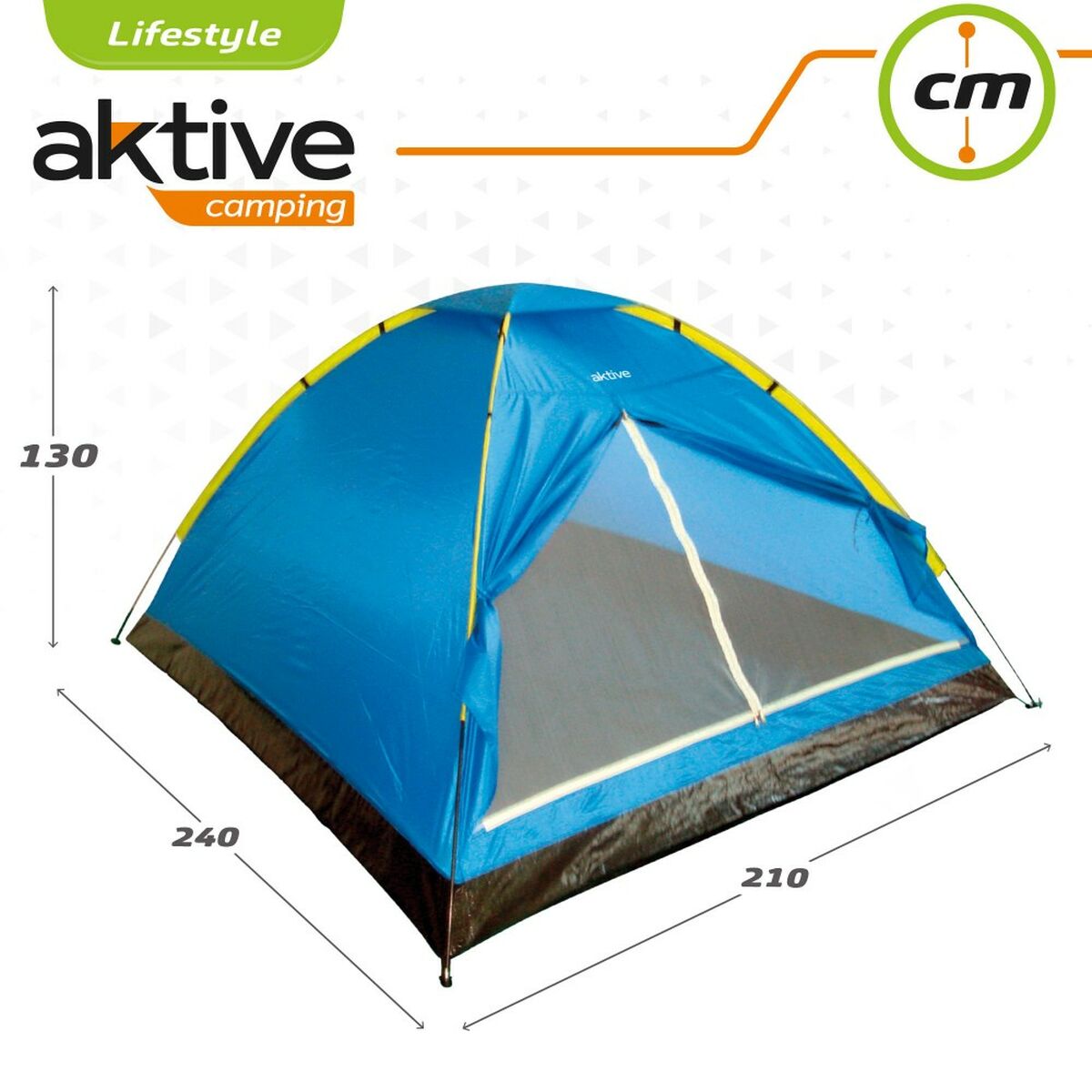 Aktive - Tent 4 persons 210 x 130 x 240 cm (4 Units)