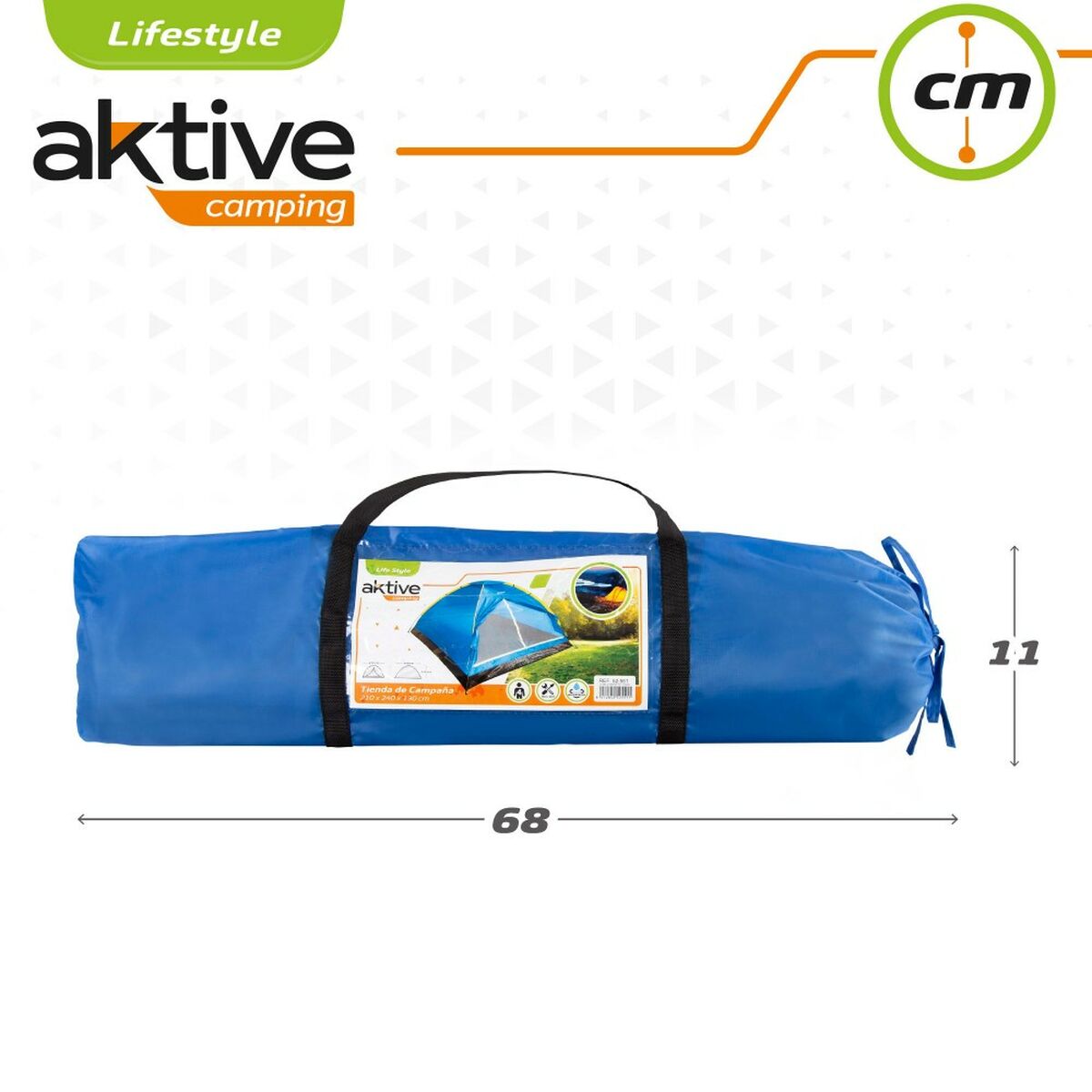 Aktive - Tent 4 persons 210 x 130 x 240 cm (4 Units)