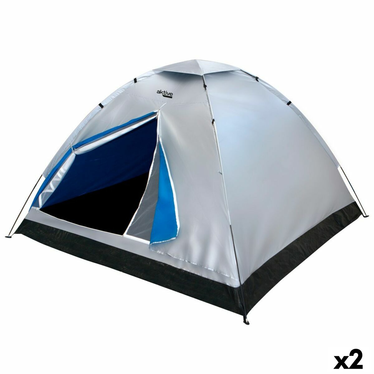 Aktive - Tent 4 persons 205 x 130 x 205 cm (2 Units)