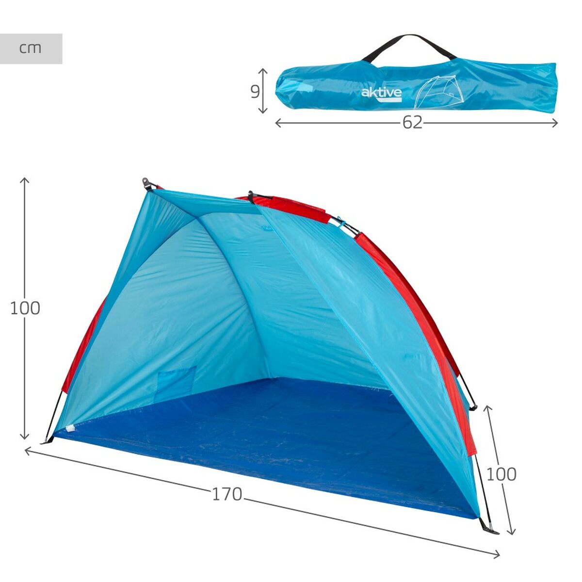 Aktive - Beach Tent Polyester 170 x 100 x 100 cm