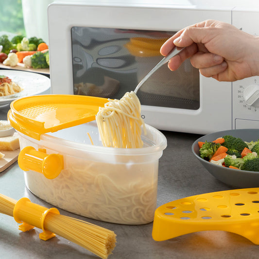 InnovaGoods - 4-in-1 Microwave Pasta Cooker with Accessories and Recipes