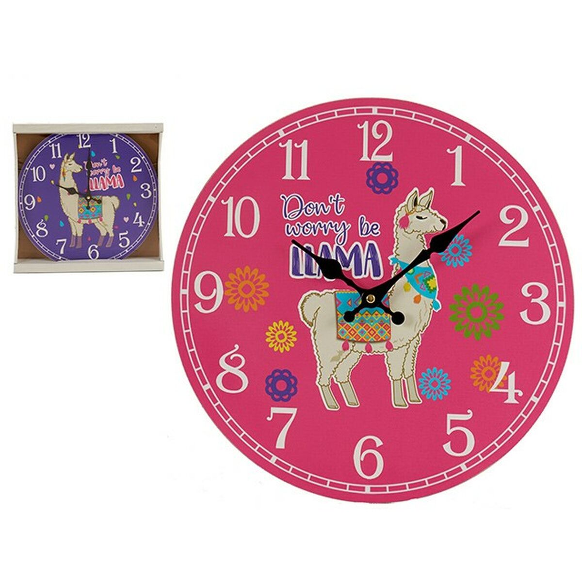 Gift Decor - Wall Clock Llama